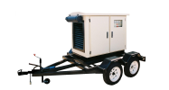 Weatherproof key start generator on trailer